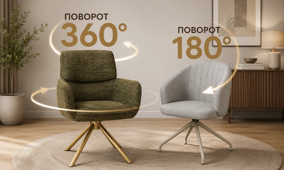 Стільці з поворотним механізмом: 8 зручних моделей Frisco для сучасного інтер'єру
